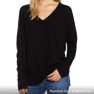 Halogen Black 100% Cashmere Soft Sweater. Size XL. Runs Small. More like a M/L